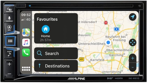 Alpine INE-W611D 6,5-Zoll-Touchscreen, integrierte Navigation, DAB +, HDMI, CD