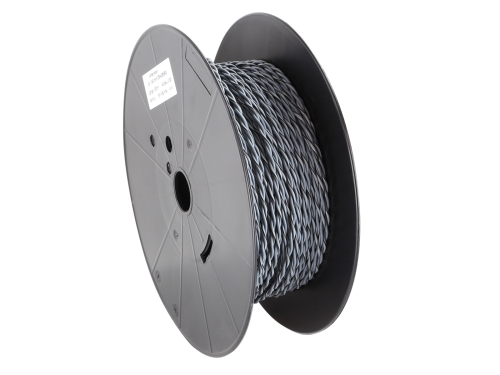 Verdrillte Kabel 2x1.50mm² Grau/Grau-Schwarz