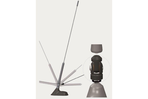ATTB 4615.01 Antennenstab Gelenk -90° > +90° Stabneigung M5 Gewinde