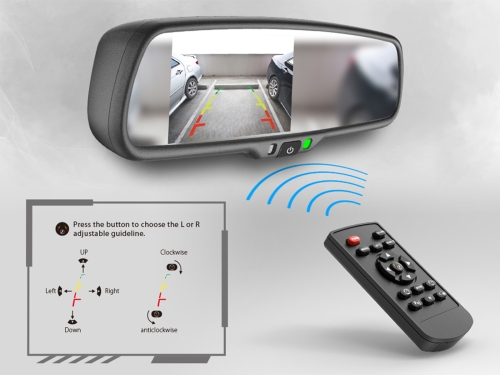 Spiegelmonitor 4.3 2x Video Eingang extrem hell