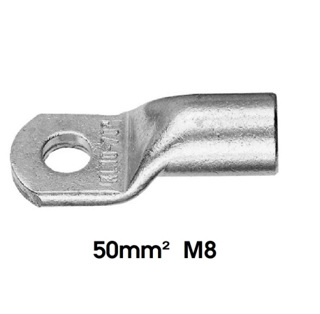 Rohrkabelschuh, 50mm², M8, 19mm breit 2 Stück