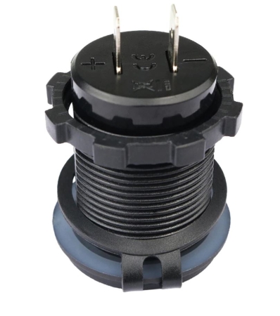 Dual USB Einbau-Ladegerät 12V/24V (2x 2.1A) – LED Blau
