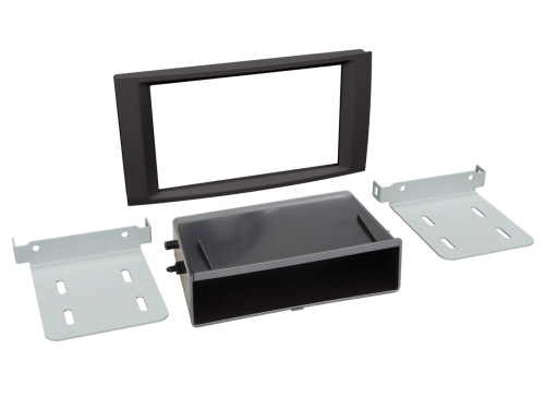 2-DIN Radioblende mit Fach VW T5 / Touareg / Schwarz