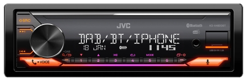 JVC KD-X482DBT MP3-Autoradio mit Bluetooth / DAB / USB / iPod / AUX-IN