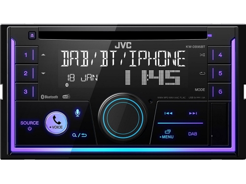 JVC KW-DB95BT Doppel-DIN CD/MP3-Autoradio mit DAB / Bluetooth / USB / iPod