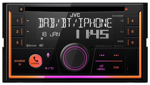 JVC KW-DB95BT Doppel-DIN CD/MP3-Autoradio mit DAB / Bluetooth / USB / iPod