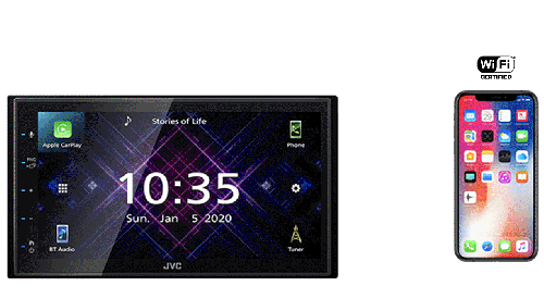 JVC KW-M785DBW - Doppel-DIN MP3-Autoradio mit Touchscreen / DAB / Bluetooth/ USB