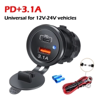 USB-A+C Autoladegerät 3.1A – Sch...